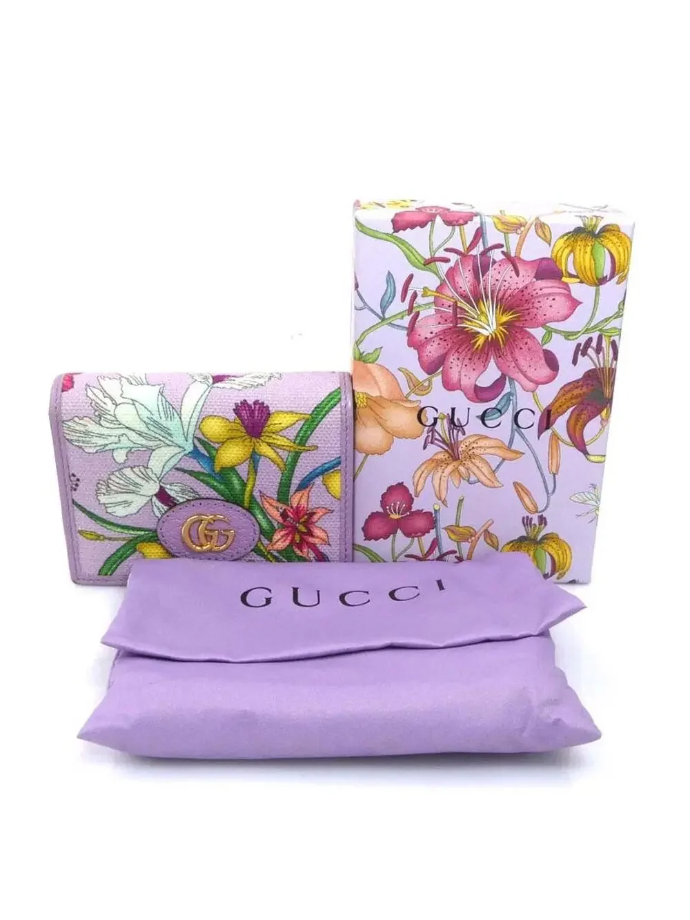 Auth Gucci Flora Bifold Wallet #280398G26B